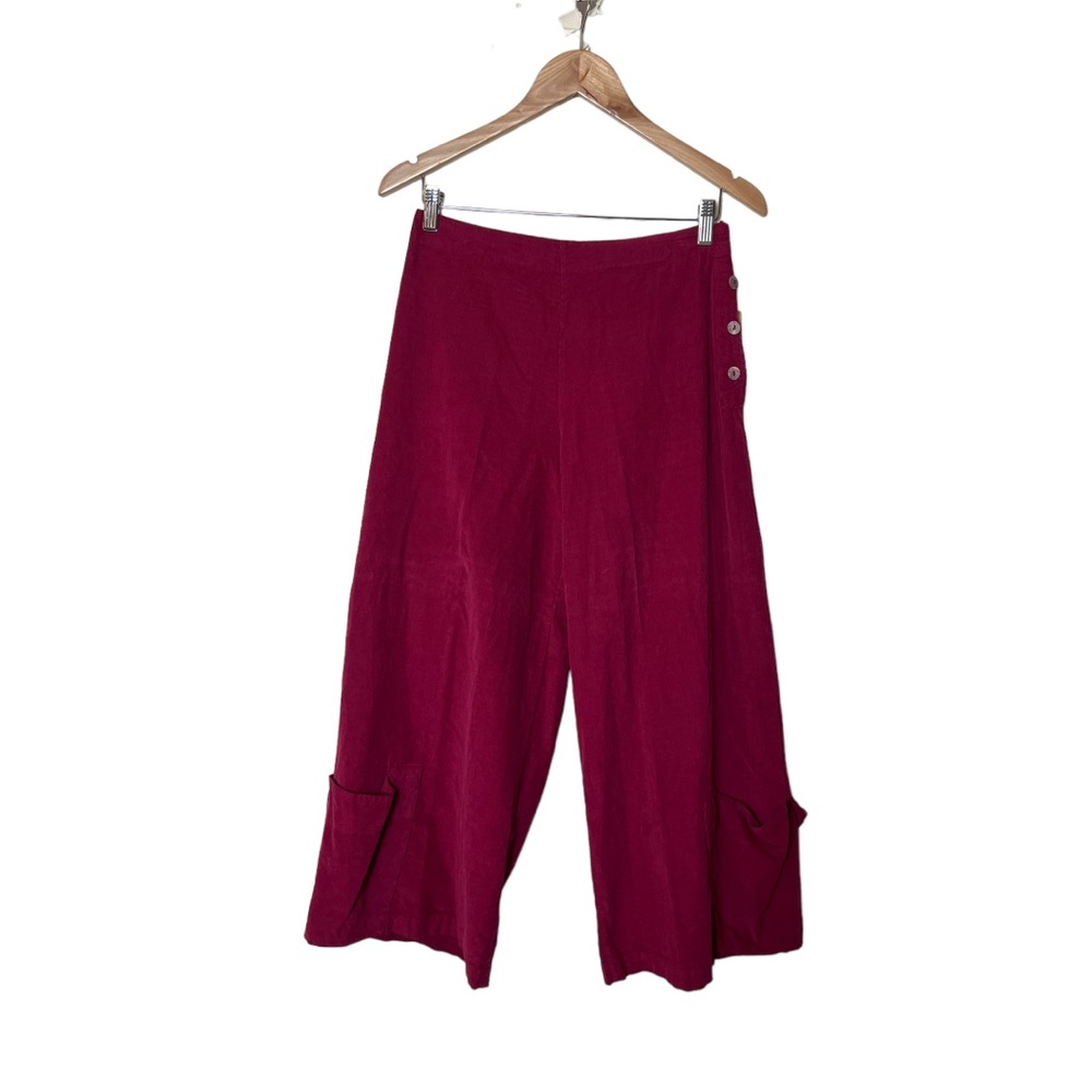NWT Bryn Walker Thin Wale Corduroy Magenta Pants S  0451